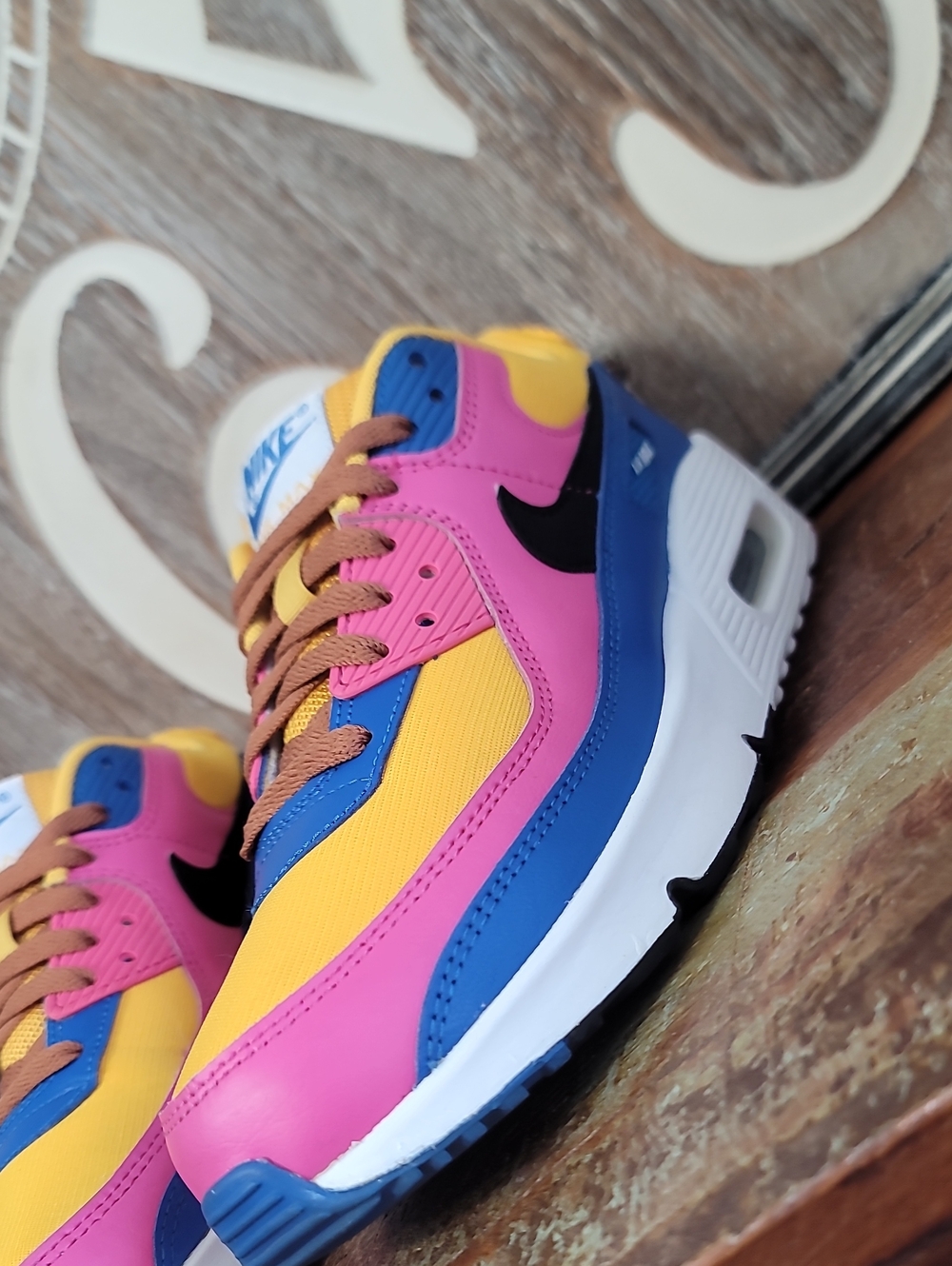 🔥 Nike Air Max 90 'Multi Color' Wmns 8 Great Condition. Fast Shipping. - Picture 5 of 15